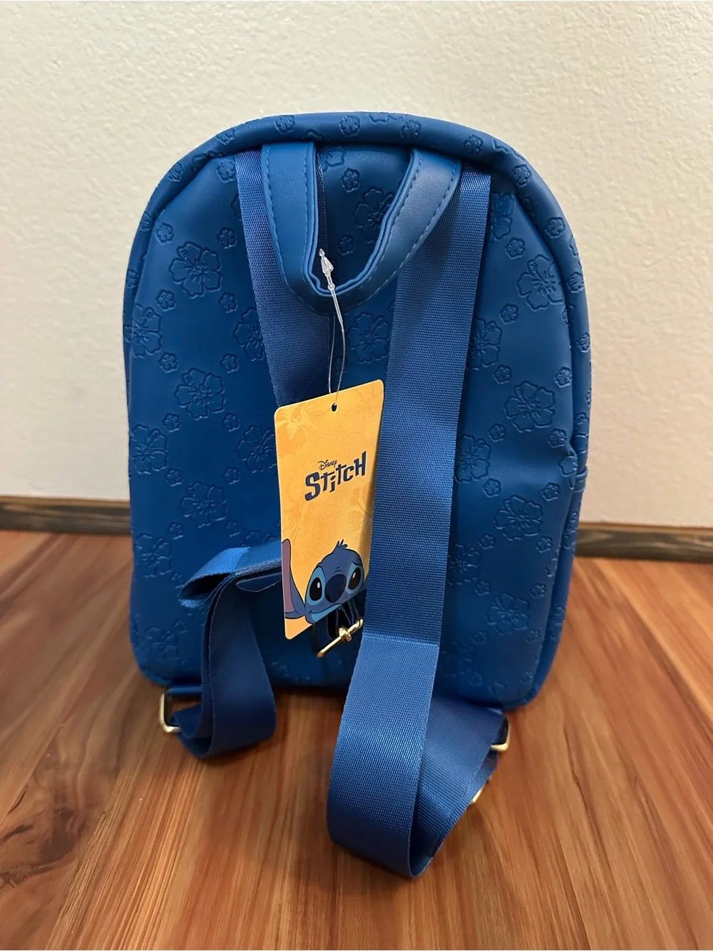 NWT Disney Stitch floral embossed backpack